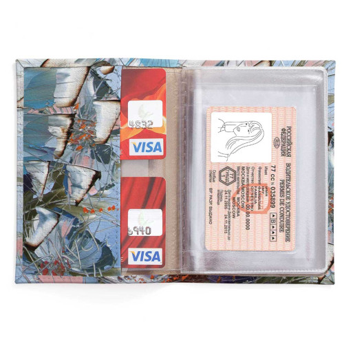 Обложка для автодокументов, AUT2 «Бабочки 8»