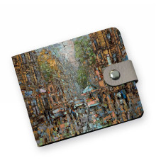 Кошелек мини PRS8 «Летний день на петербургской улице»