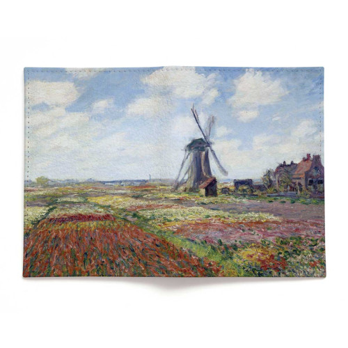 Обложка для автодокументов, AUT2 «Claude Monet Tulip Field and windmill»
