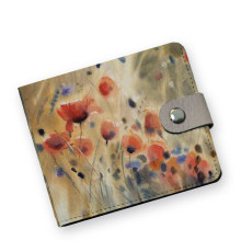 Кошелек мини PRS8 «Flowers poppies»