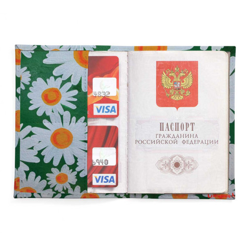 Обложка для паспорта, PAS2 «Ромашки 5»