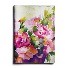Обложка для автодокументов, AUT1 «Watercolor flowers in vase»