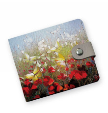 Кошелек мини PRS8 «Полет над маковым полем»