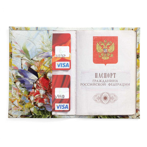 Обложка для паспорта, PAS2 «Бабочки 6»