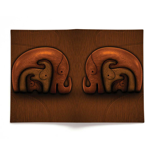 Обложка для паспорта, PAS2 «Деревянные слоны»