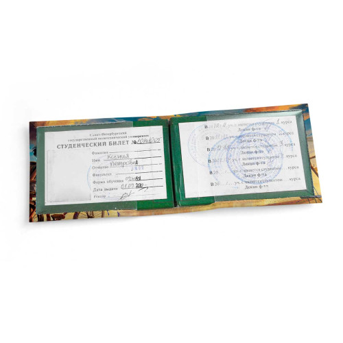 Обложка для студенческого билет STD1 «Мальчик и велосипед»