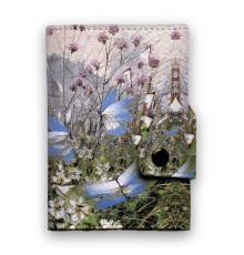 Кошелек мини, кардхолдер, PR24 «Бабочки над цветами и травами»