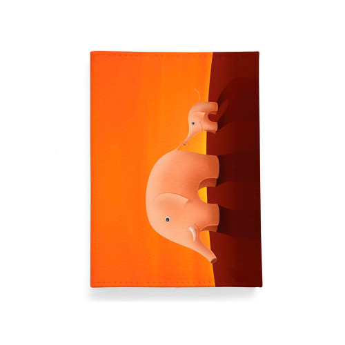 Обложка для автодокументов, AUT2 «Слоны оранжевые»