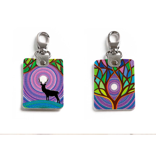 Брелок (Прямоугольный ) TRI1 «Tree moon»