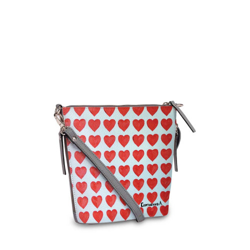 Сумка кросс-боди BAG8 «Сердечки»
