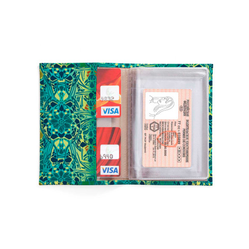 Обложка для автодокументов, AUT2 «Мозаика оливковая»