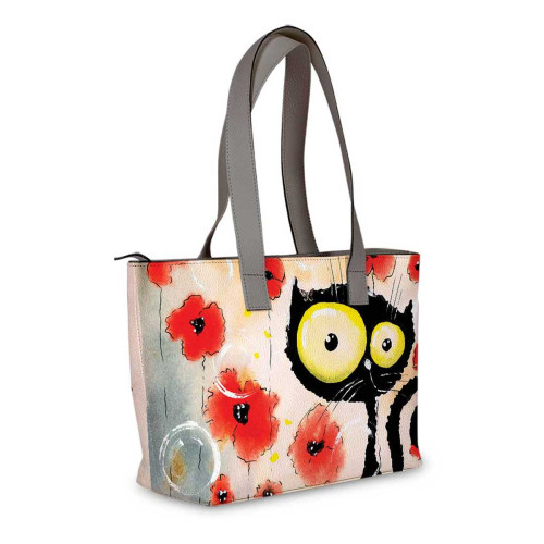 Сумка тоут, BAG2 «Flower cat»