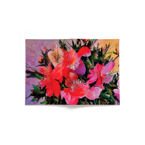 Обложка для автодокументов, AUT2 «Пионы на розовом»