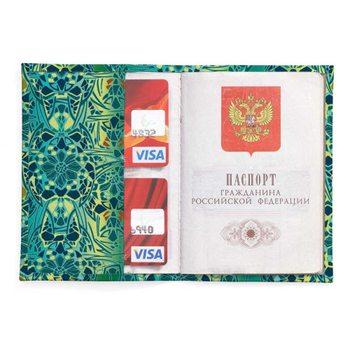 Обложка для паспорта, PAS2 «Мозаика оливковая»