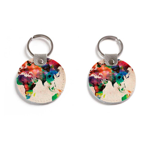 Брелок (Круглый) TRI4 «World map»