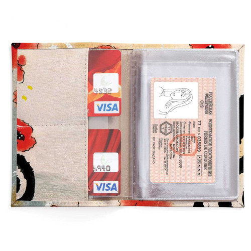 Обложка для автодокументов, AUT2 «Flower cat»