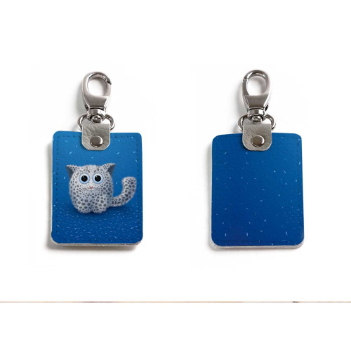 Брелок (Прямоугольный ) TRI1 «Snow leopard»