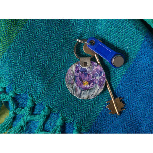 Брелок (Круглый) TRI4 «На опушке расцвела сон-трава»