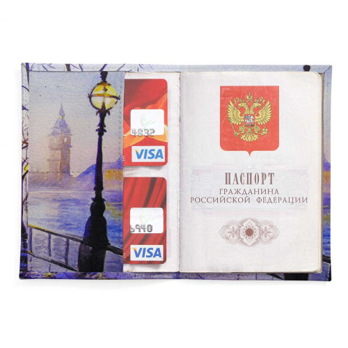 Обложка для паспорта, PAS2 «Лондон после дождя»