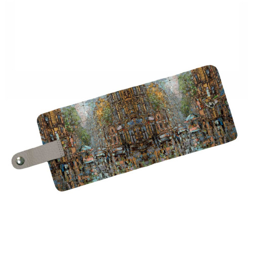 Кошелек мини PRS8 «Летний день на петербургской улице»