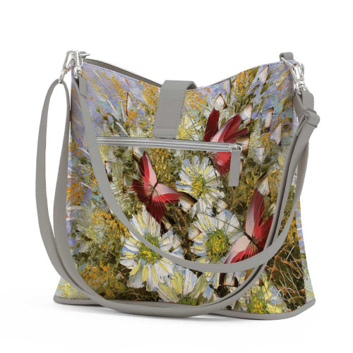 Сумка на плечо BG12 «Бабочки и цветы»