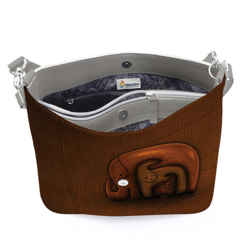 Сумка на плечо BG12 «Деревянные слоны»