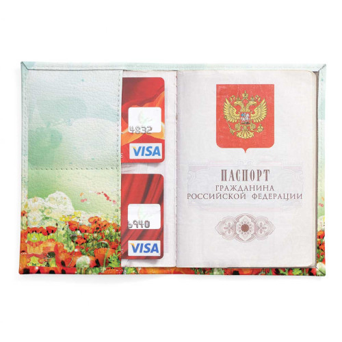 Обложка для паспорта, PAS2 «Маки»