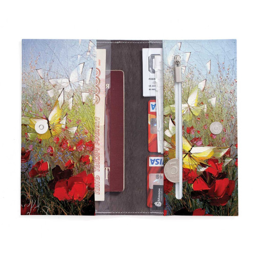 Портмоне PRS3 «Полет над маковым полем»