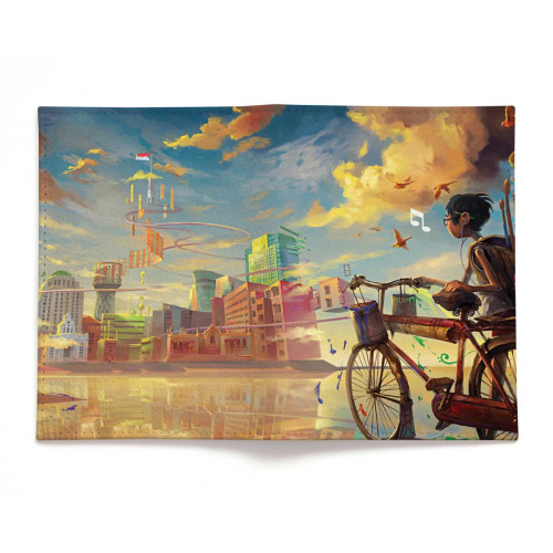 Обложка для паспорта, PAS2 «Мальчик и велосипед»