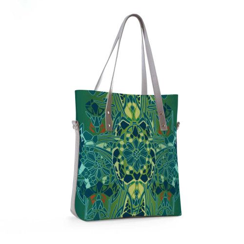 Сумка тоут BAG9 «Мозаичные цветы»