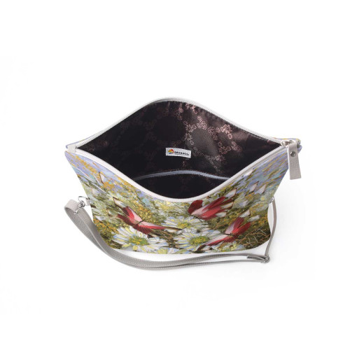 Клатч, кросс-боди KHL3 «Бабочки и цветы»