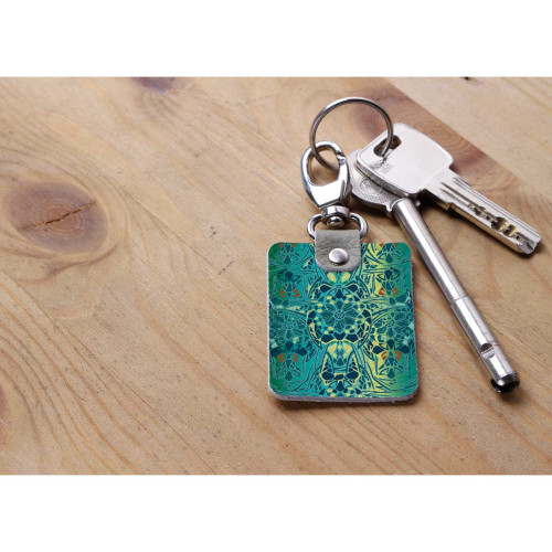 Брелок (Прямоугольный ) TRI1 «Мозаика оливковая»