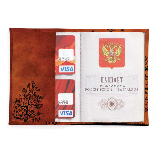 Обложка для паспорта, PAS2 «Дерево лабиринт»