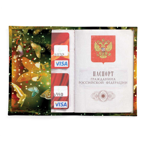 Обложка для паспорта, PAS2 «Бабочки 4»
