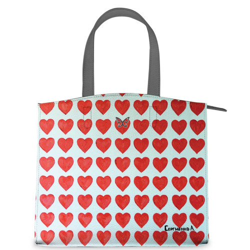 Сумка на руку, BG91 «Сердечки»