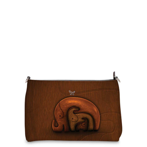 Сумка шолдер, BAG3 «Деревянные слоны»