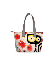 Сумка тоут, BAG2 «Flower cat»