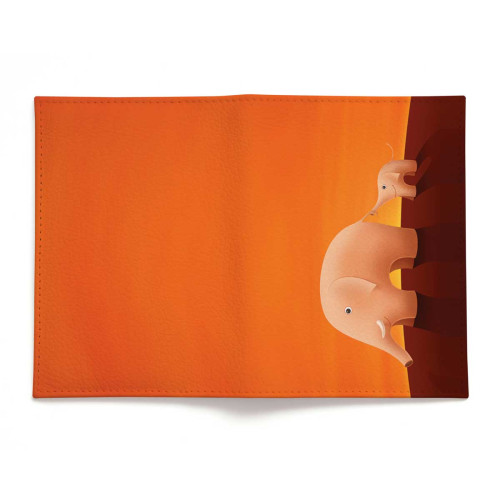 Обложка для паспорта, PAS2 «Слоны оранжевые»