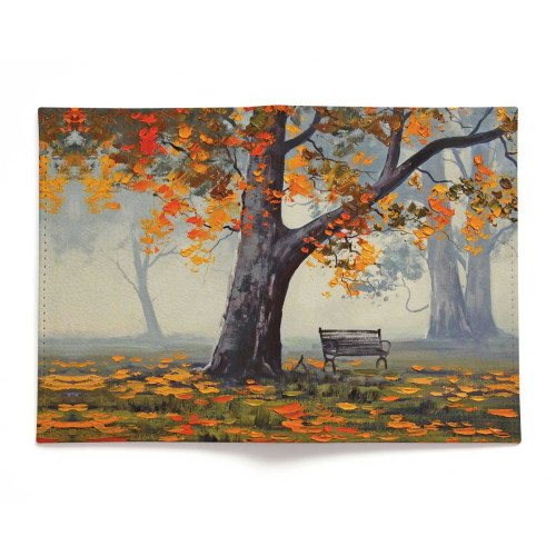 Обложка для автодокументов, AUT2 «Autumn bench»