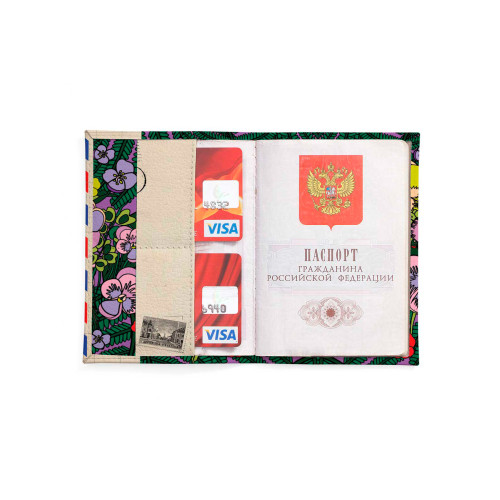 Обложка для автодокументов, AUT2 «Анютины глазки»