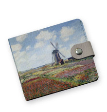 Кошелек мини PRS8 «Claude Monet Tulip Field and windmill»