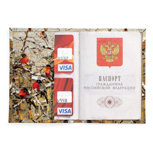 Обложка для паспорта, PAS2 «Снегири»
