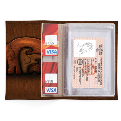 Обложка для автодокументов, AUT2 «Деревянные слоны»