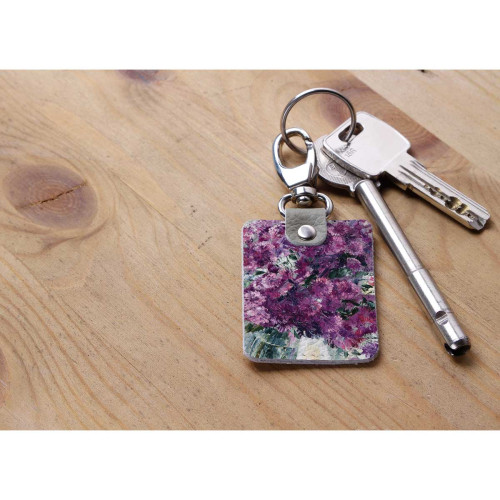 Брелок (Прямоугольный ) TRI1 «Хризантемки»