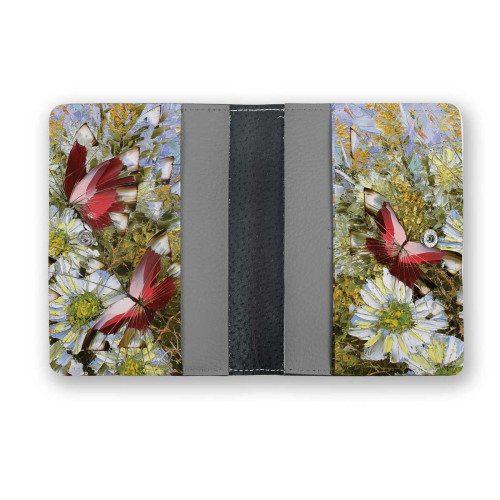 Обложка для паспорта, PAS4 «Бабочки и цветы»