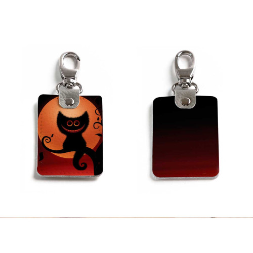 Брелок (Прямоугольный ) TRI1 «Кот на ветке»