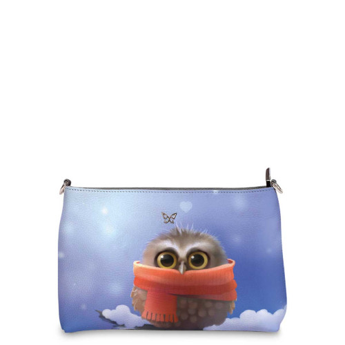 Сумка шолдер, BAG3 «Owl in scarf»