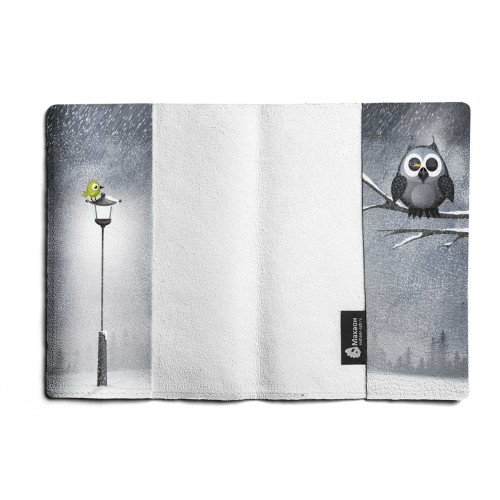 Обложка для паспорта, PAS1 «Owl & bird»