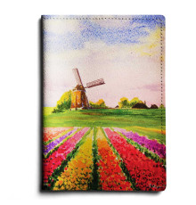 Обложка для автодокументов, AUT1 «Поля тюльпанов Голландия»