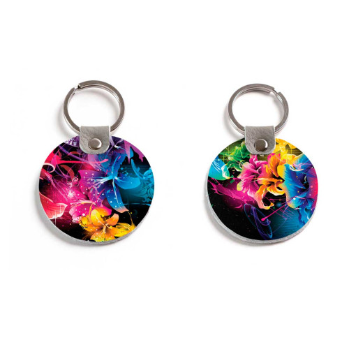 Брелок (Круглый) TRI4 «Flowers»